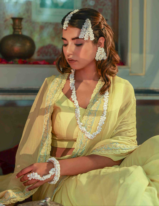 Afreen - Maang Tikka, Earrings, Passa, Necklace & Haath Phool