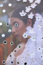The Prune Dupatta - Tulle Floral Dupatta