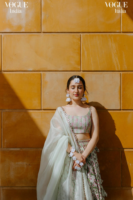 Vogue Italia Featured Silk Floral Jewelry for Destination Brides