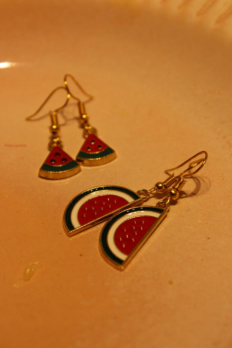 Handcrafted Fruit Enamel Earrings