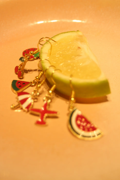 Handcrafted Fruit Enamel Earrings