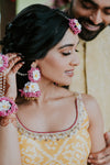 Bestselling off-white bridal jewelry look from Prune India collection.