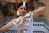 Prune India Signature Silk 2.0: Sustainable floral Haath Phool and Maang Tikka.