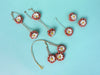 Set of Four - Maang Tikka, Earring, Choker & Haath Phool
