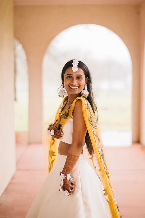 Bride in Set of Four - Maang Tikka, Standard Jhumkas, Haath Phool & Anklets