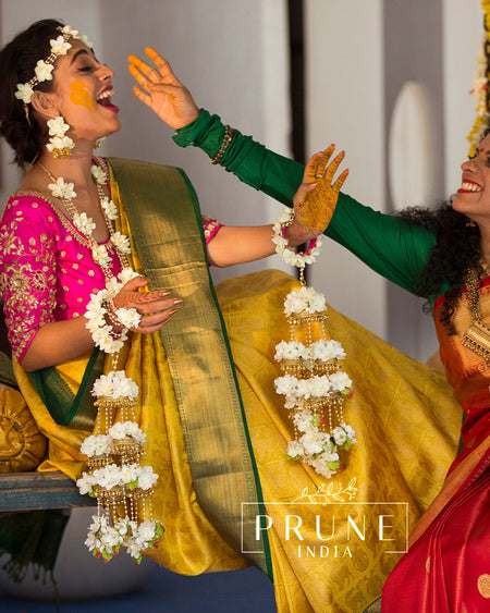 PIFK 0071 Royal High-Density Floral Bridal Kaleere with 3kg weight for heavy bridal look by Prune India.