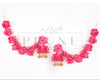 Hot Pink Jhumki with Floral Kaanchain