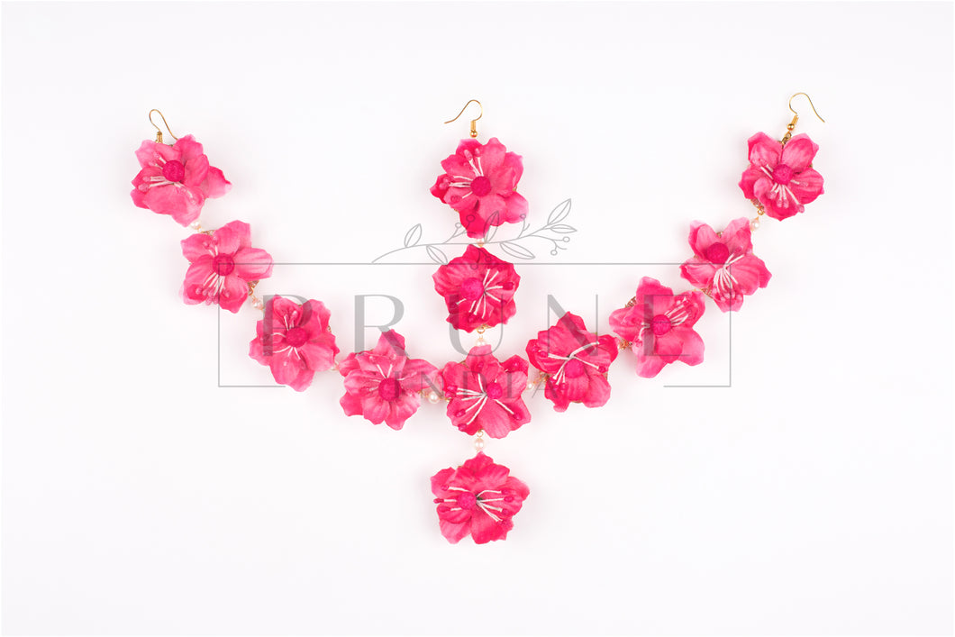 Hot Pink Full Floral Matha Patti