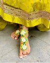 Set of Five - Maang Tikka, Earring, Choker, Haath Phool & Anklets