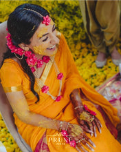 Bride in Set of Five - Maang Tikka , Jhumki with Floral Kaanchain , Choker , Necklace & Haath Phool