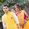 Set of Four - Maang Tikka, Earring, Necklace & Haath Phool