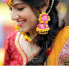 Luxury Haldi Mehndi accessories - Maang Tikka, Jhumkie, Choker & Haath Phool
