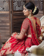 Bride in Silk Flower Gajra