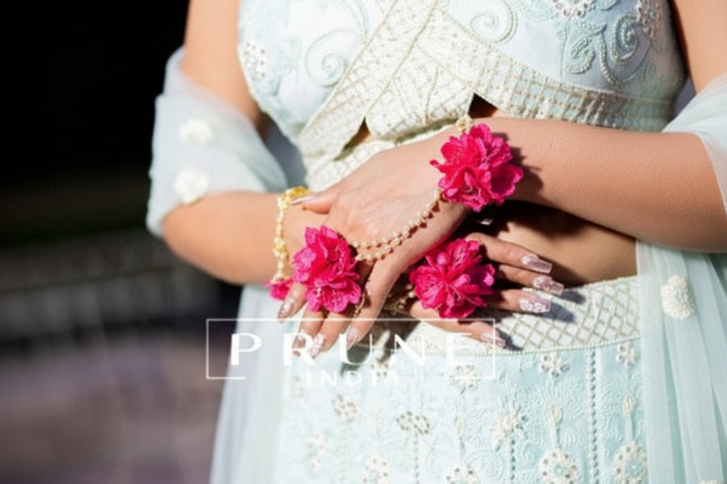Bride in Set of Three - Five drop earring , Choker & Haath Phoo