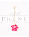 Hot Pink Single Flower Maang Tikka