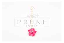 Load image into Gallery viewer, Hot Pink Single Flower Maang Tikka
