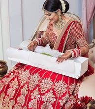 Bride in Silk Flower Gajra