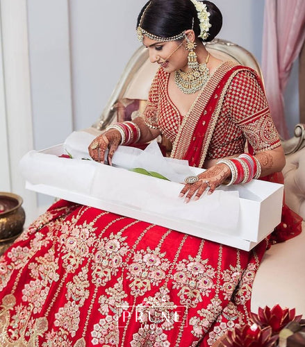 Bride in Silk Flower Gajra
