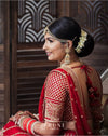 Bride in Silk Flower Gajra