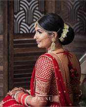 Bride in Silk Flower Gajra