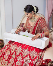 Bride in Silk Flower Gajra