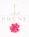 Hot Pink Four Flower Round Maang Tikka