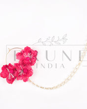 Load image into Gallery viewer, Hot Pink Three Flower Nath
