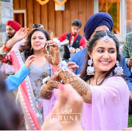 Bride in Basic Set - Maang Tikka , Jhumkie & Haath Phool