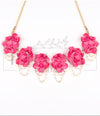 Hot Pink Six Flower Choker