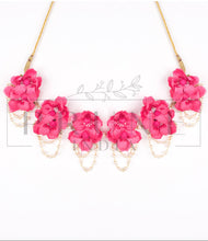 Hot Pink Six Flower Choker