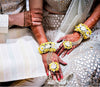 Set of Four - Maang Tikka, Five drop Earring, Choker & Haath Phool