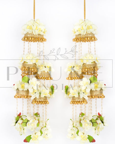 PIFK 0071 Royal 17.5 inch High-Density Floral Bridal Kaleere with 3kg weight for heavy bridal look by Prune India.