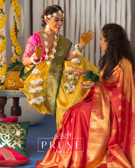 PIFK 0071 Royal High-Density Floral Bridal Kaleere with 3kg weight for heavy bridal look by Prune India.