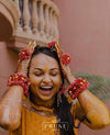 Bride in Basic Set - Maang Tikka, Earring & Haath Phool