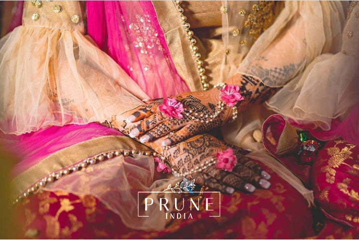 Flower Necklace, Haath Phool &  Jhumkas