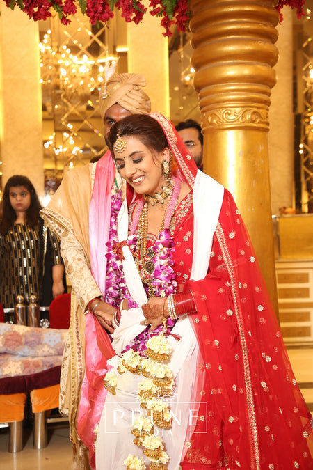 PIFK 00024 Ultra-Couture 7kg High-Volume Floral Bridal Kaleere for maximalist bridal look by Prune India.
