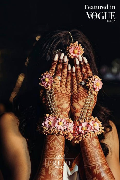 richa-moorjani-floral-borla-welcome-dinner-mexico-wedding