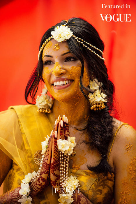 Richa Moorjani Prune India Floral Jewelry Wedding Mexico